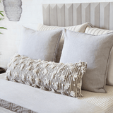 Pom Pom At Home NORA FILLED PILLOW Taupe_Ivory 14x40