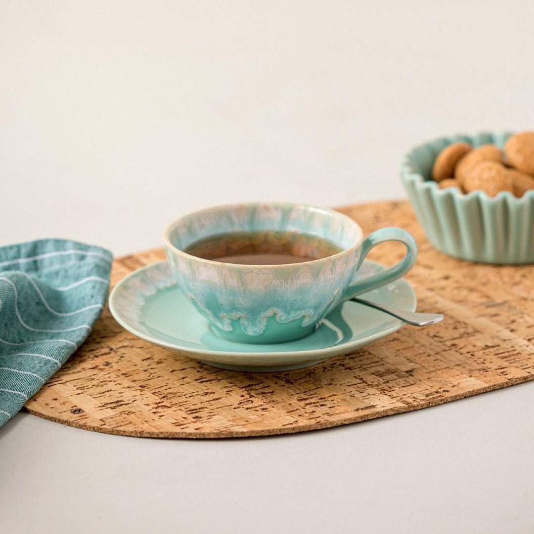 Casafina by Costa Nova TAORMINA TEA CUP_SAUCER Aqua