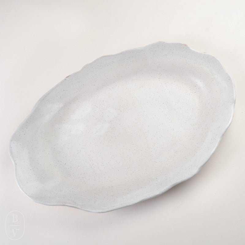 Etta B Pottery GRAND OVAL PLATTER Simply White