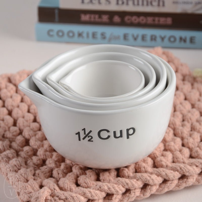 Creative Co-op STONEWARE MEASURING CUPS