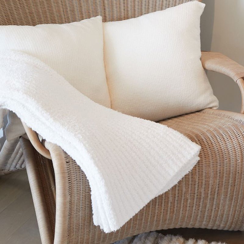 Barefoot Dreams COZYCHIC RIBBED THROW BLANKET White