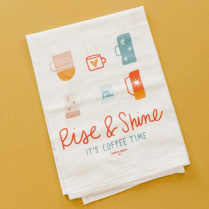 Doe A Deer RISE AND SHINE FLOUR SACK TOWEL