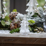 Simon Pearce SILVER LEAF GLASS EVERGREEN TREE 6