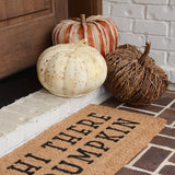 Creative Co-op HI THERE PUMPKIN DOORMAT