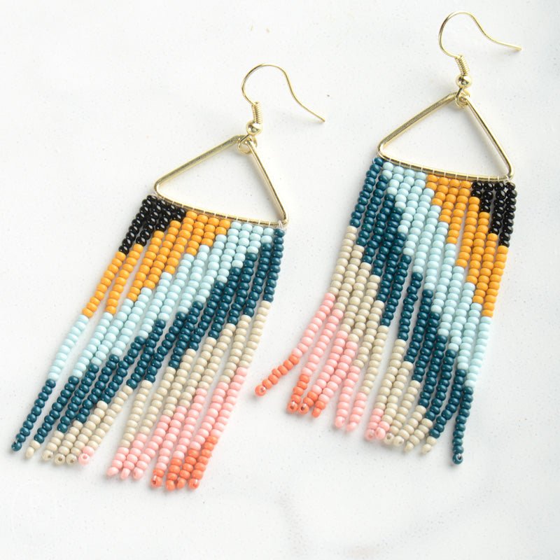 Triangle Seed Bead Earrings By Ink And Alloy – Bella Vita Gifts