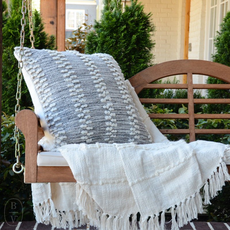 Pine Cone Hill HOBNAIL STRIPE INDOOR/OUTDOOR DECORATIVE PILLOW