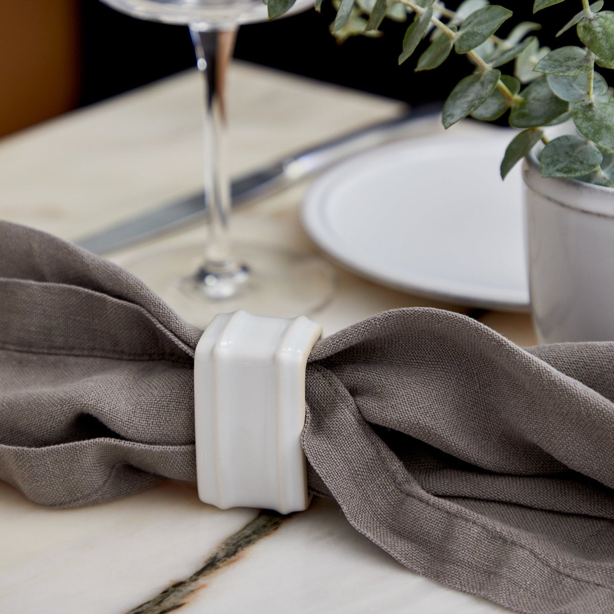 Costa Nova FRISO NAPKIN RING White