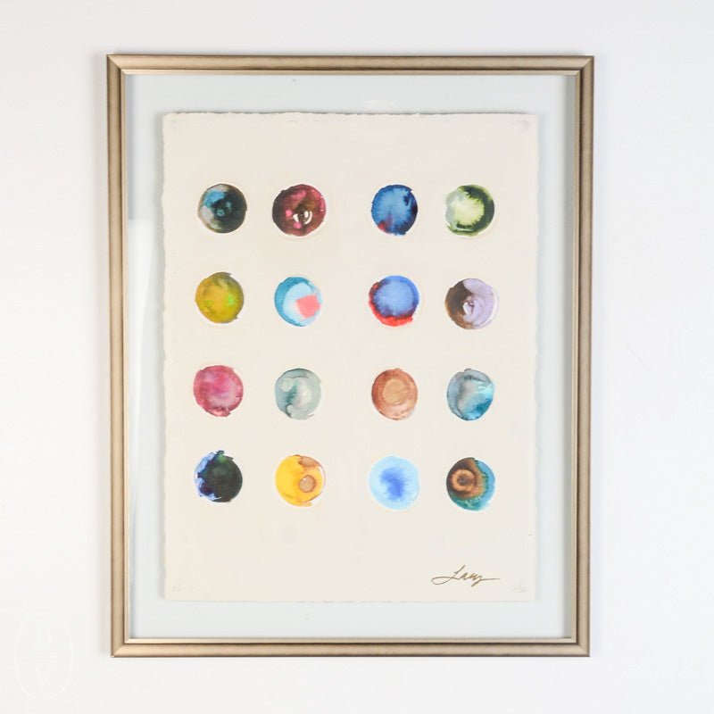 EXPECTATION BUBBLES FRAMED FLOATED PAINTING - SERIES 2 NO 2 - By Lacey