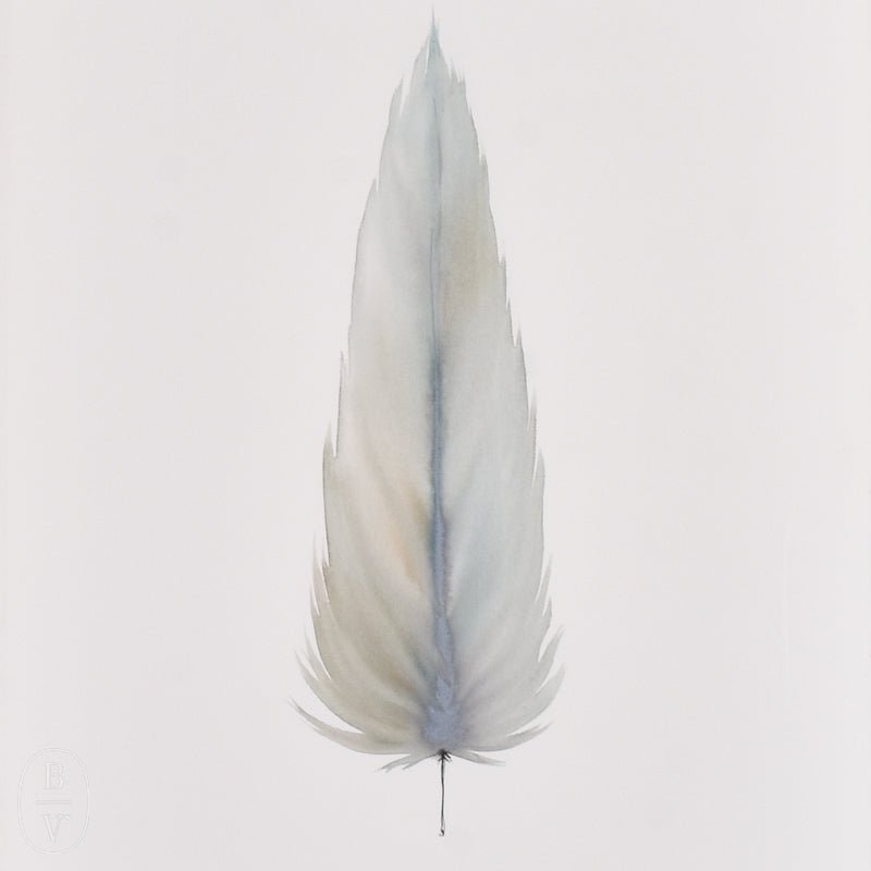 LARGE FRAMED FLOATED FEATHER PAINTING - SERIES 14 NO 1 - By Lacey