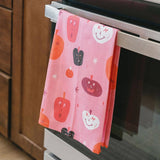 HAPPY PUMPKIN FULL PATTERN FLOUR SACK TOWEL - Doe A Deer