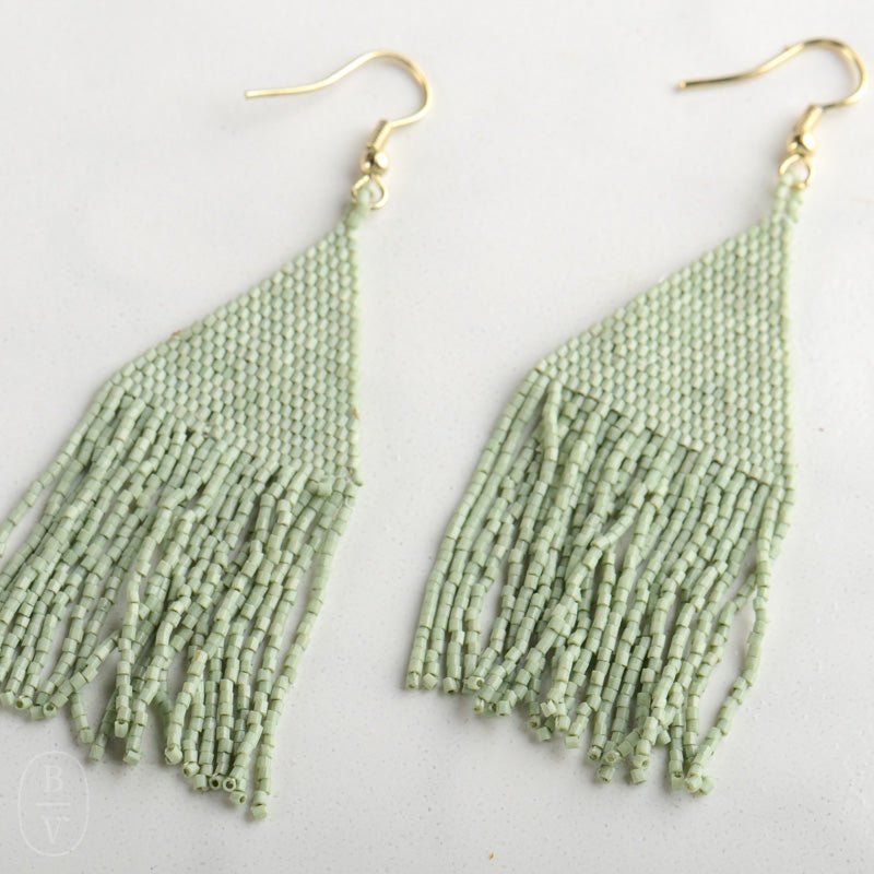 Ink and Alloy LEXIE LUXE PETITE FRINGE EARRINGS Mint
