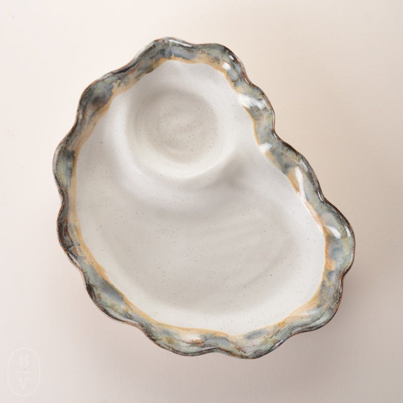 Etta B Pottery WAVY CHIP AND DIP DISH Magnolia