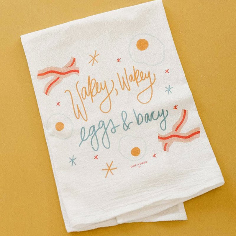 Doe A Deer WAKEY WAKEY FLOUR SACK TOWEL