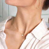 eNewton Design SIGNATURE CROSS GOLD CHARM NECKLACE