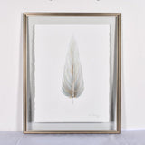 LARGE FRAMED FLOATED FEATHER PAINTING - SERIES 14 NO 4 - By Lacey