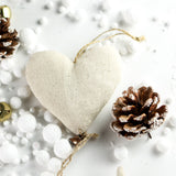 Creative Co-op GOLD DOT CANVAS ORNAMENT Heart