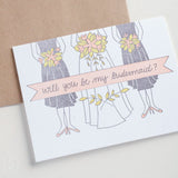 One Canoe Two BRIDESMAID BANNER CARD