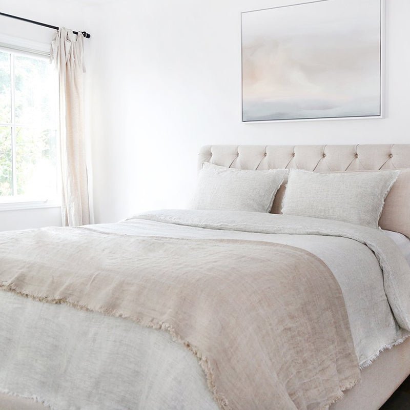 Pom Pom At Home LAUREL OVERSIZED THROW BLANKET Pale Olive 60x90