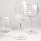 Zodax WHITE DOTS WINE GLASS