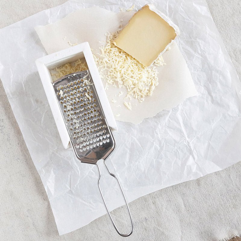 MARBLE AND STAINLESS STEEL GRATER - Creative Co-op