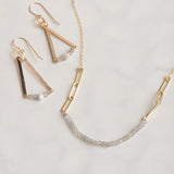 Ellen Hays Jewelry SHORT GRAY STONE N2069 NECKLACE