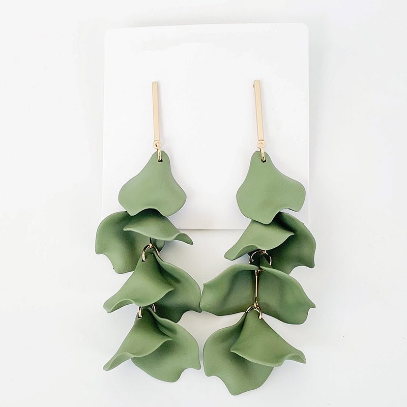 Virtue GOLD BAR POST HYACINTH EARRINGS Army