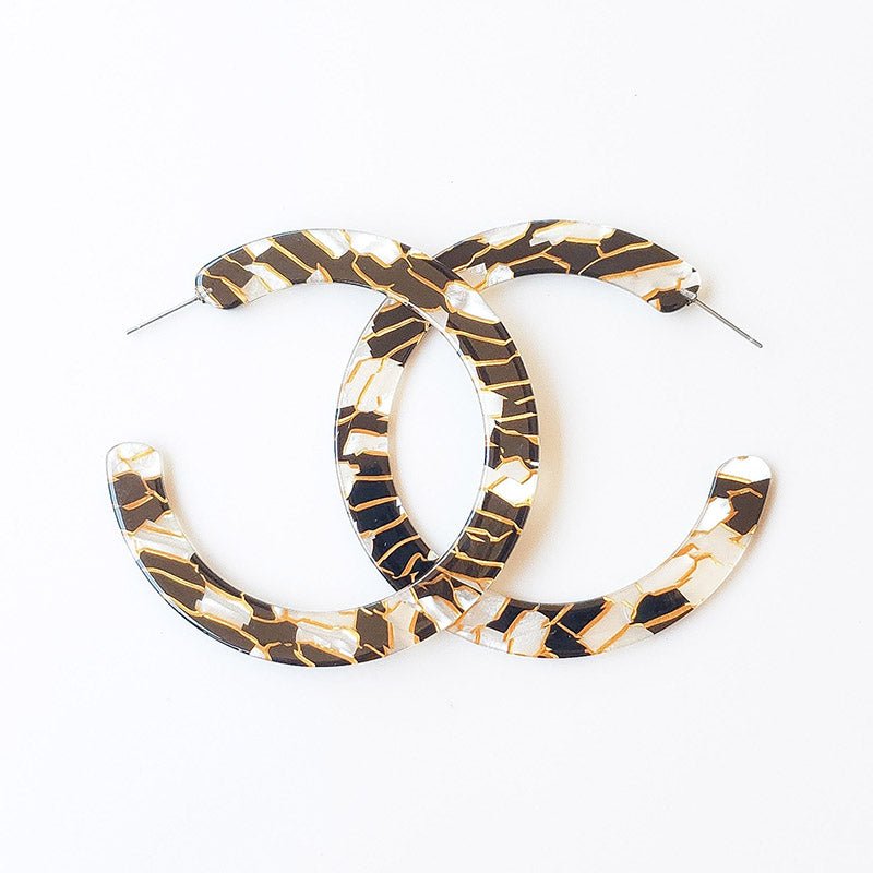 Large Acrylic Hoop Earrings By Virtue – Bella Vita Gifts & Interiors
