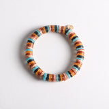 Ink and Alloy LARGE SEQUIN STRETCH BRACELET Yellow Blue