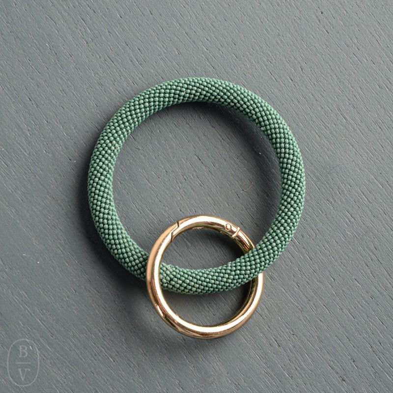 Ink and Alloy CHLOE SEED BEAD KEY RING Teal