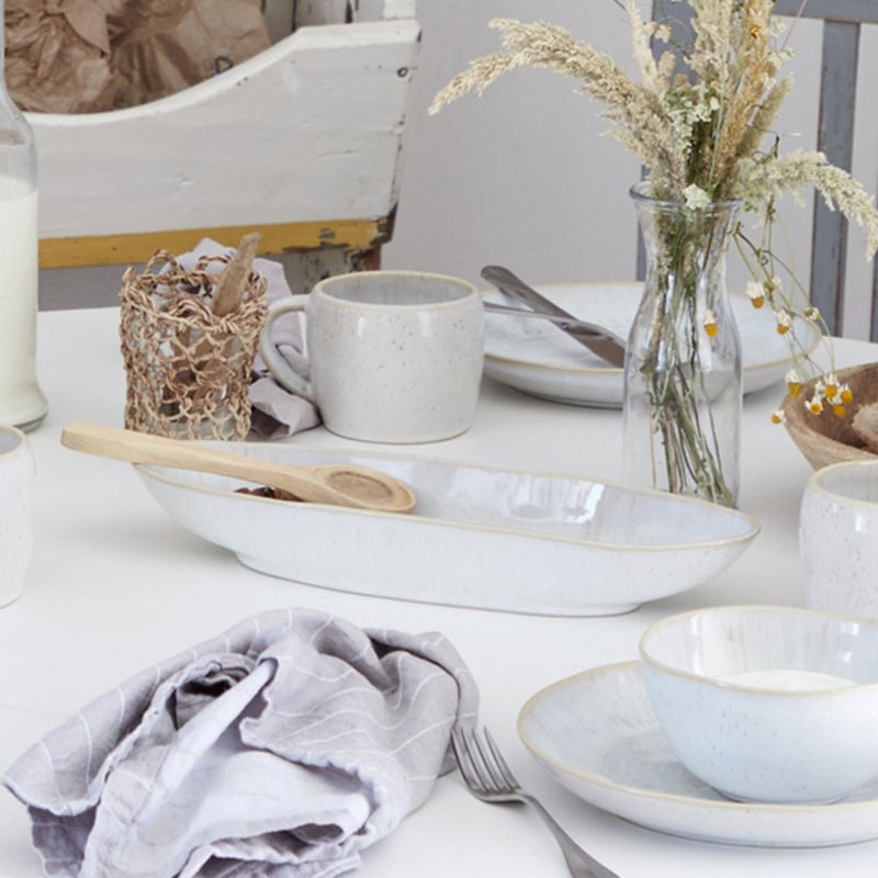 Casafina by Costa Nova EIVISSA OVAL SERVING PLATTER Sand Beige