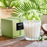 Nest Fragrances THREE WICK GLASS CANDLE Coconut and Palm
